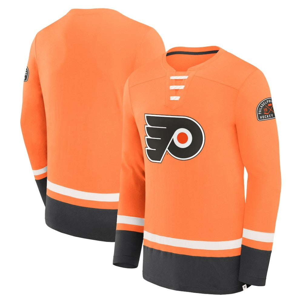 Philadelphia Flyers Fanatics Vintage High Point Long Sleeve T-Shirt - Orange | US 201191183