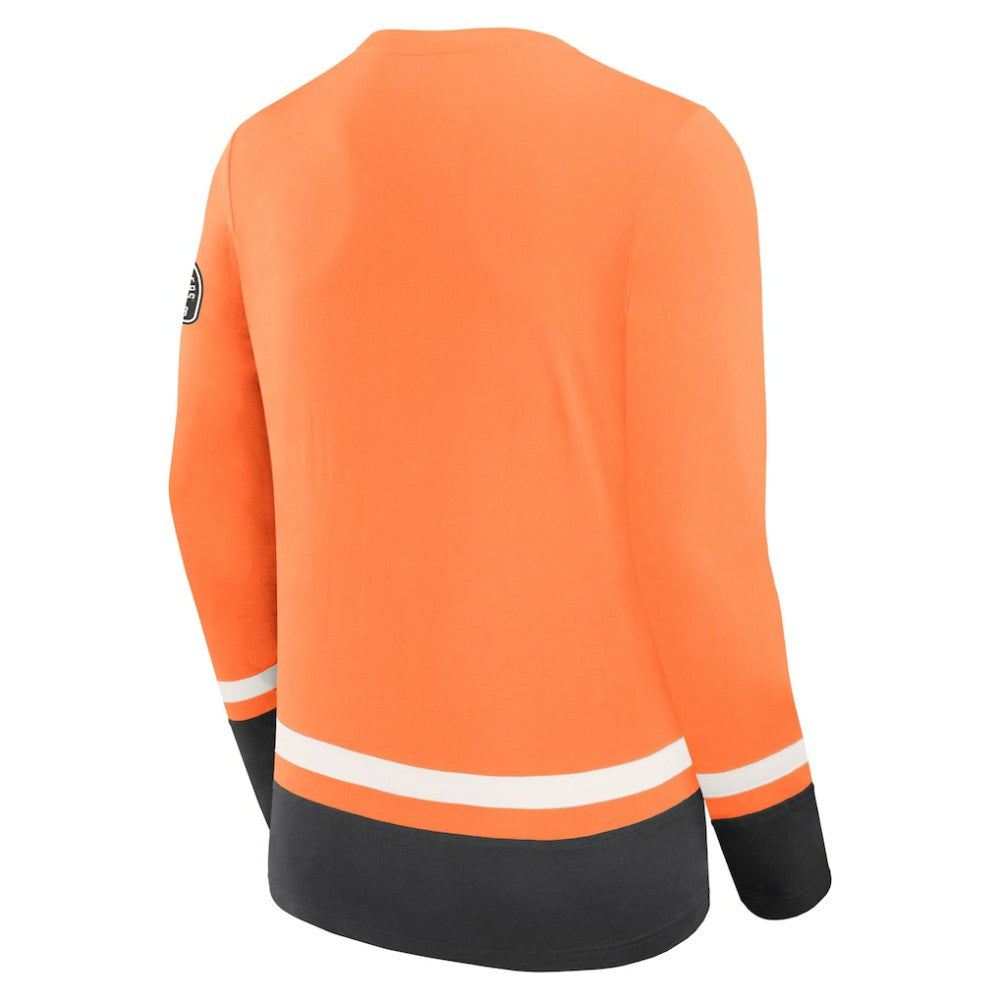 Philadelphia Flyers Fanatics Vintage High Point Long Sleeve T-Shirt - Orange | US 201191183