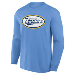 Pittsburgh Penguins Fanatics Vintage Rewind Long Sleeve T-Shirt - Light Blue | US 201191211