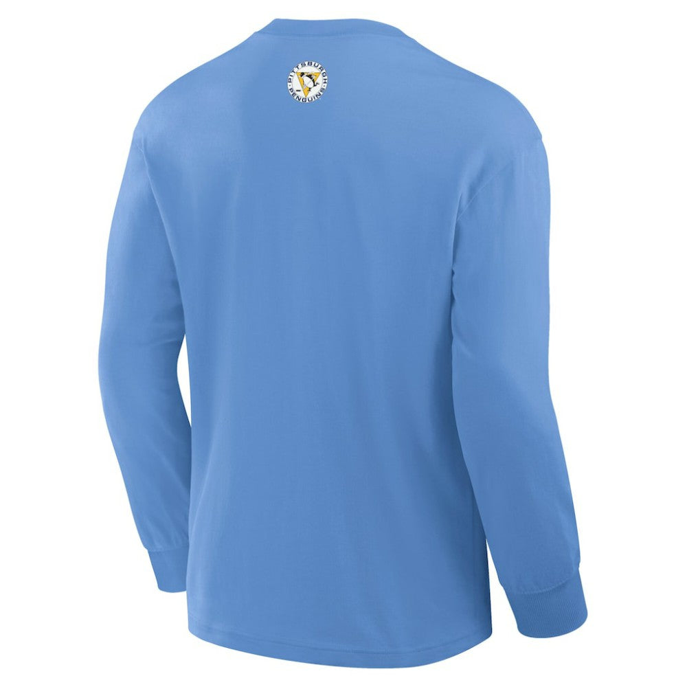Pittsburgh Penguins Fanatics Vintage Rewind Long Sleeve T-Shirt - Light Blue | US 201191211