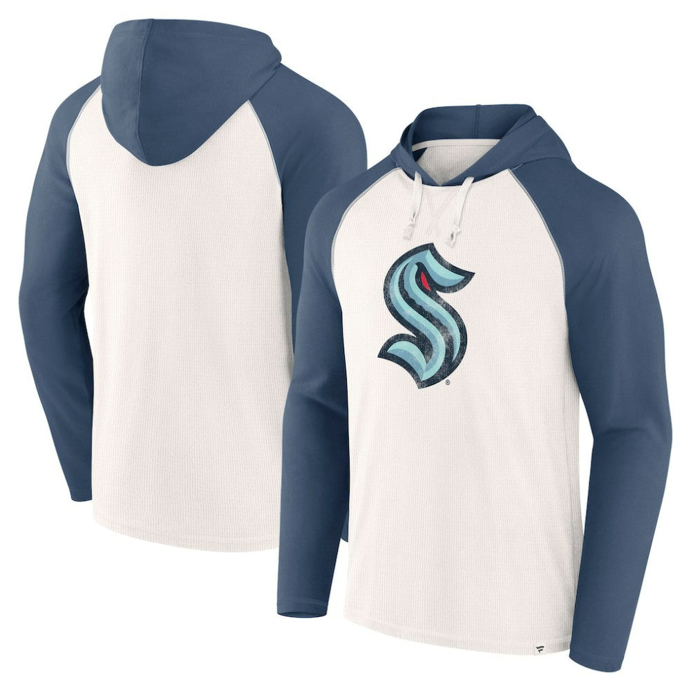 Seattle Kraken Fanatics Vintage Winger Pullover Hoodie - White | US 201191274