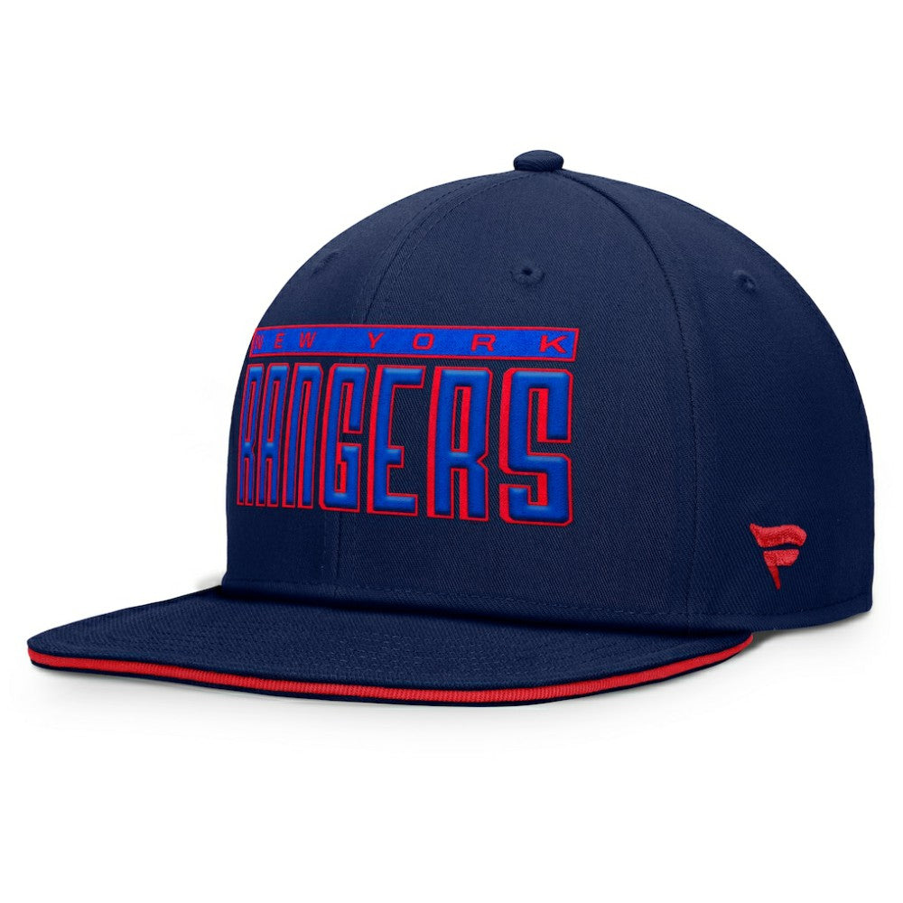 New York Rangers Fanatics Fundamental Gino Stack Snapback Hat - Blue | US 201193220