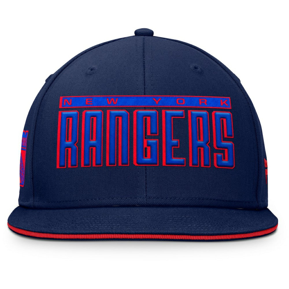 New York Rangers Fanatics Fundamental Gino Stack Snapback Hat - Blue | US 201193220