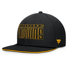 Pittsburgh Penguins Fanatics Fundamental Gino Stack Snapback Hat - Black | US 201193222