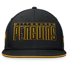Pittsburgh Penguins Fanatics Fundamental Gino Stack Snapback Hat - Black | US 201193222