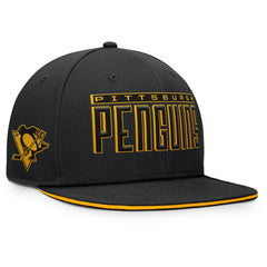 Pittsburgh Penguins Fanatics Fundamental Gino Stack Snapback Hat - Black | US 201193222
