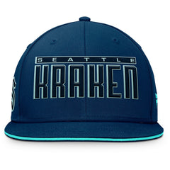 Seattle Kraken Fanatics Fundamental Gino Stack Snapback Hat - Navy | US 201193225