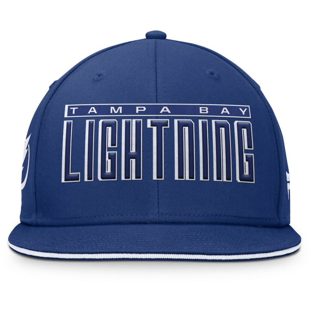 Tampa Bay Lightning Fanatics Fundamental Gino Stack Snapback Hat - Blue | US 201193226