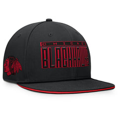Chicago Blackhawks Fanatics Fundamental Gino Stack Snapback Hat - Black | US 201193231