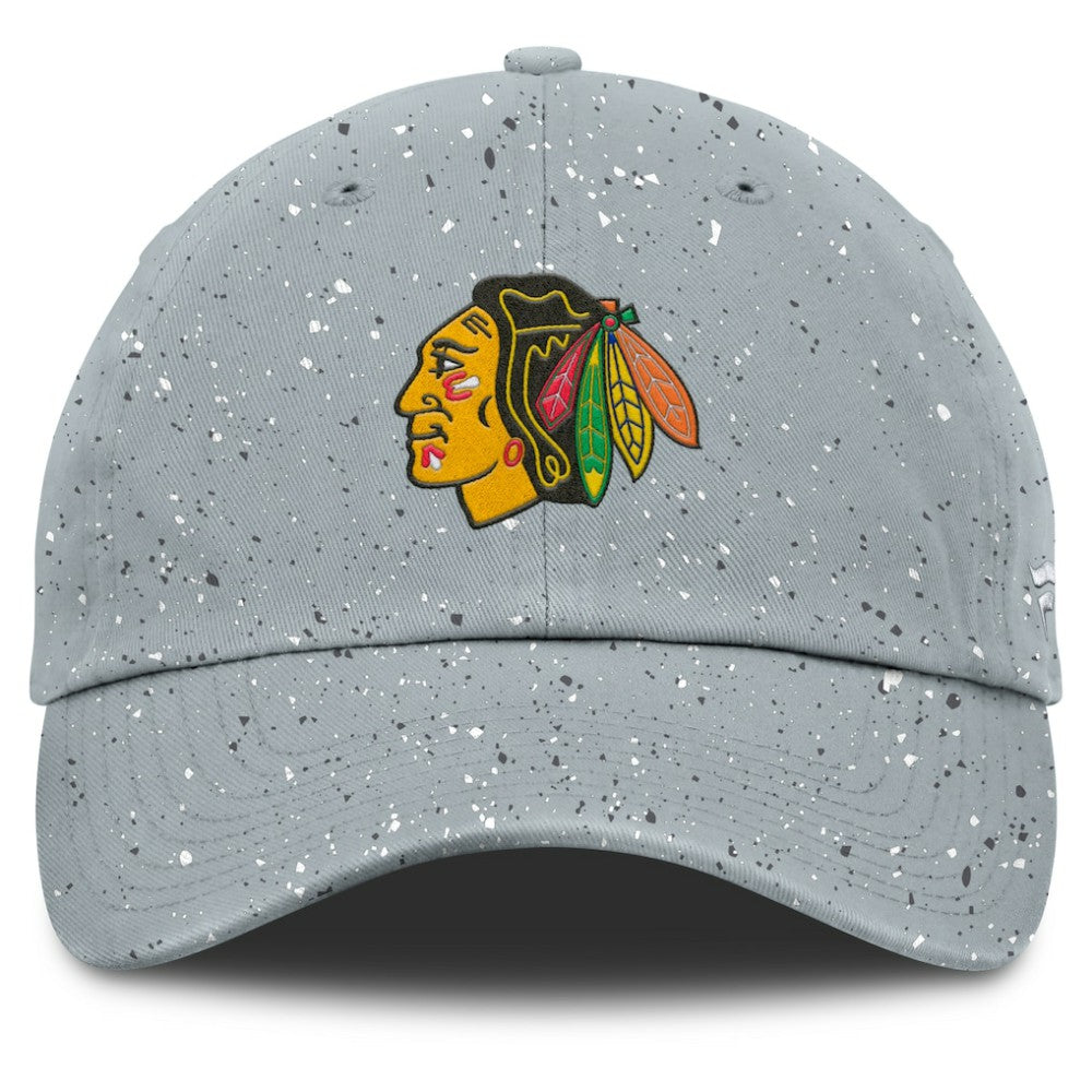 Chicago Blackhawks Fanatics Women's Heritage Snow Day Speckle Adjustable Hat - Gray | US 201193295