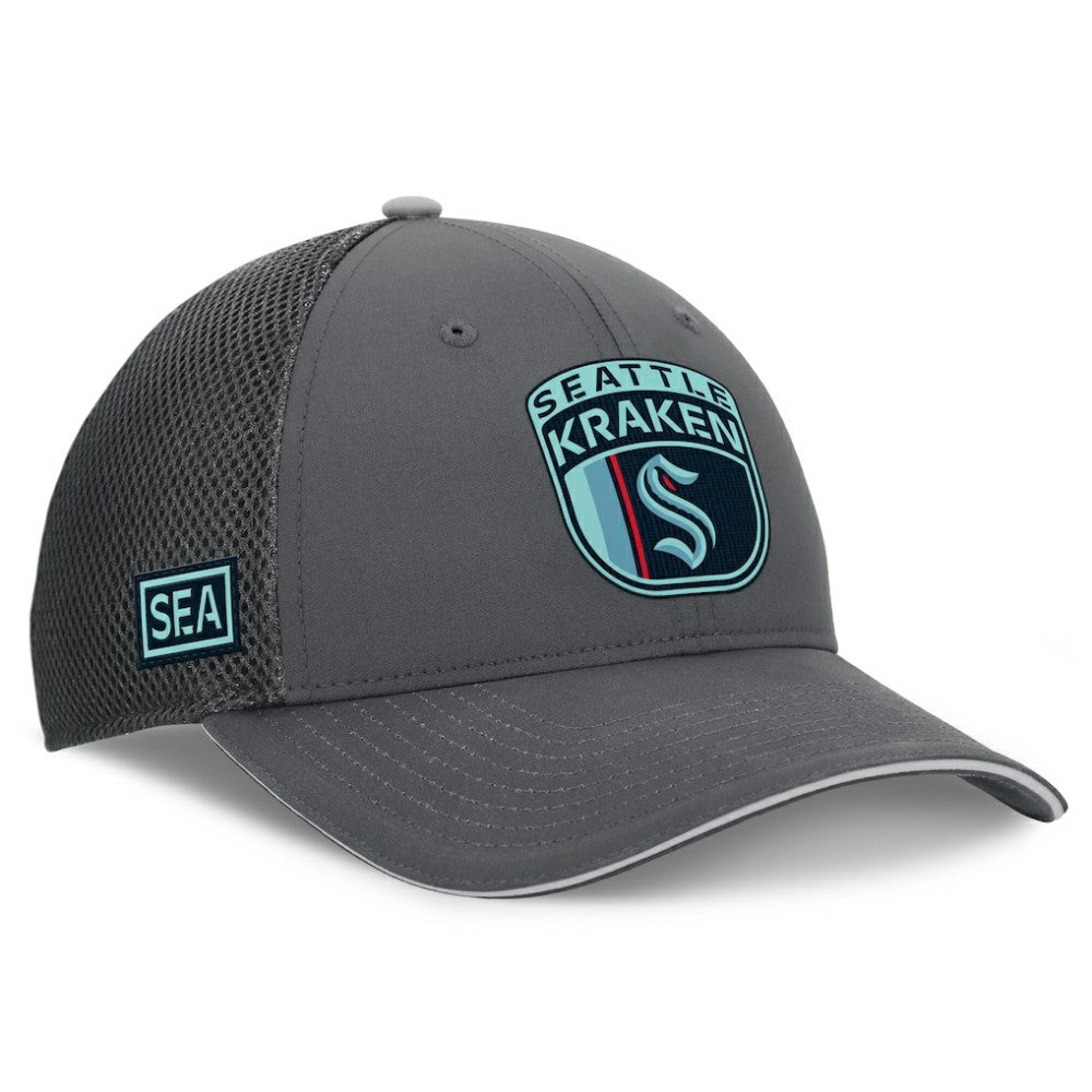 Seattle Kraken Fanatics Authentic Pro Home Ice Trucker Adjustable Hat - Gray | US 201193315