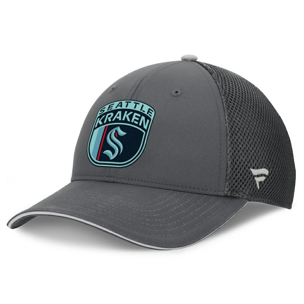 Seattle Kraken Fanatics Authentic Pro Home Ice Trucker Adjustable Hat - Gray | US 201193315