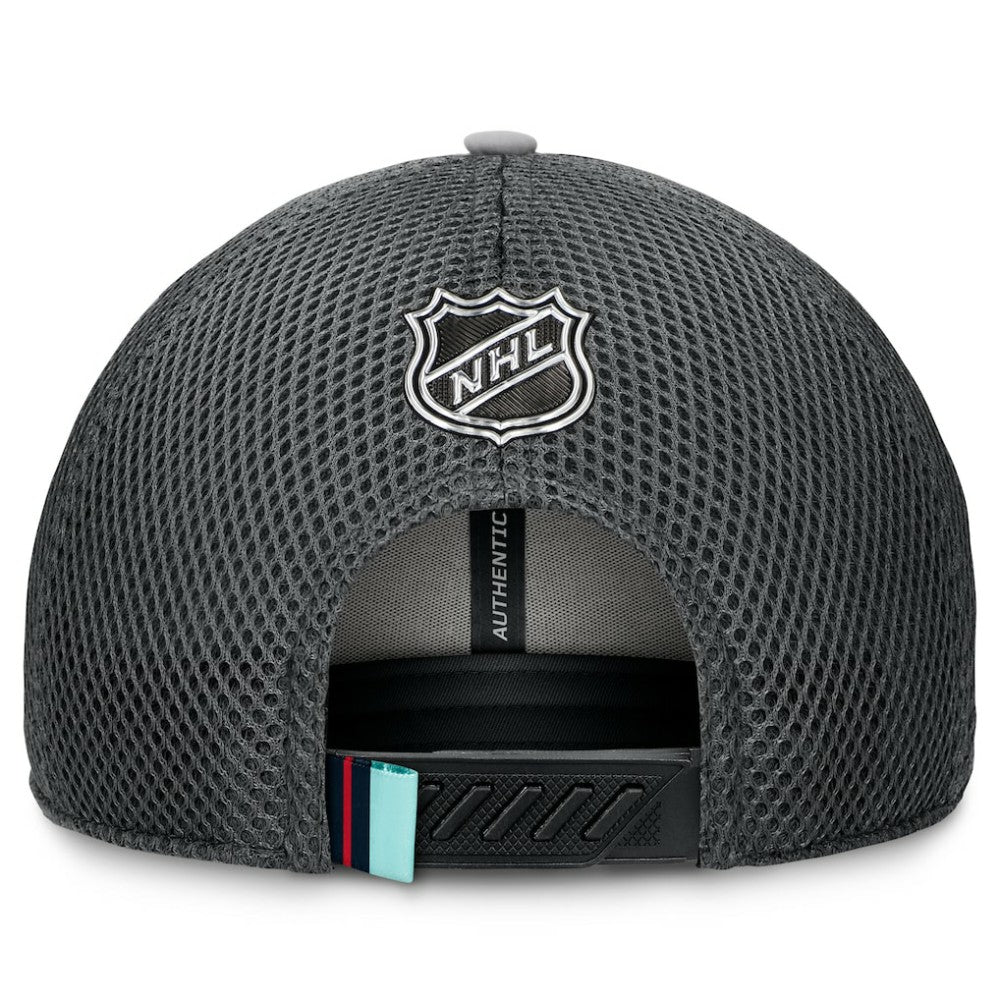 Seattle Kraken Fanatics Authentic Pro Home Ice Trucker Adjustable Hat - Gray | US 201193315