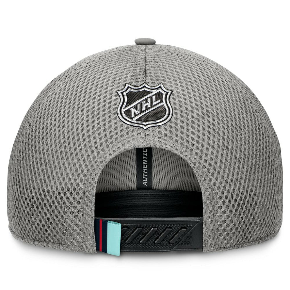 Seattle Kraken Fanatics Authentic Pro Home Ice Trucker Adjustable Hat - Gray | US 201193315