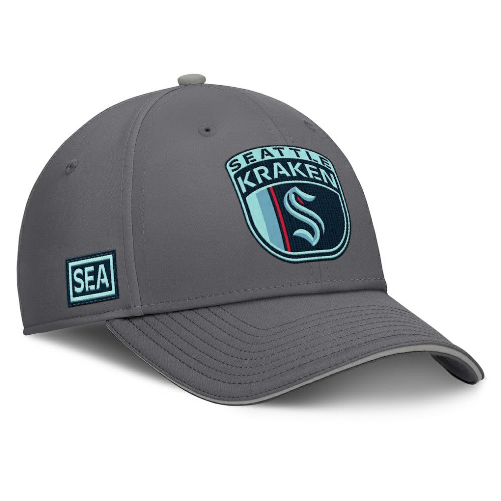 Seattle Kraken Fanatics Home Ice Flex Hat - Gray | US 201193330