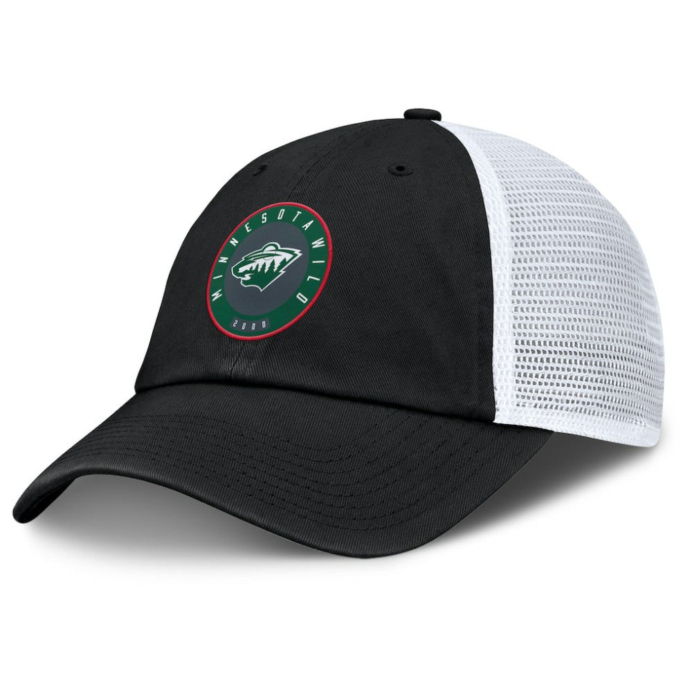 Minnesota Wild Fanatics Averie Trucker Adjustable Hat - Black/Gray | US 201193364