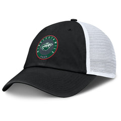 Minnesota Wild Fanatics Averie Trucker Adjustable Hat - Black/Gray | US 201193364