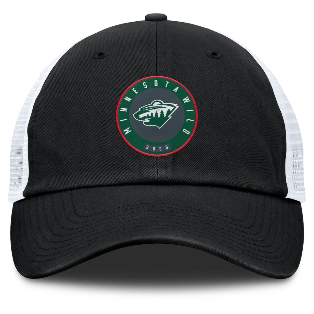 Minnesota Wild Fanatics Averie Trucker Adjustable Hat - Black/Gray | US 201193364