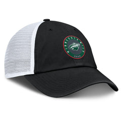 Minnesota Wild Fanatics Averie Trucker Adjustable Hat - Black/Gray | US 201193364