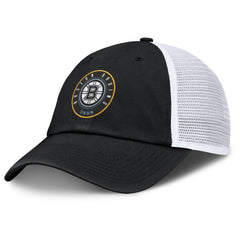 Boston Bruins Fanatics Averie Trucker Adjustable Hat - Black/White | US 201193367