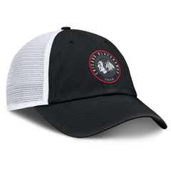 Chicago Blackhawks Fanatics Averie Trucker Adjustable Hat - Black/White | US 201193371