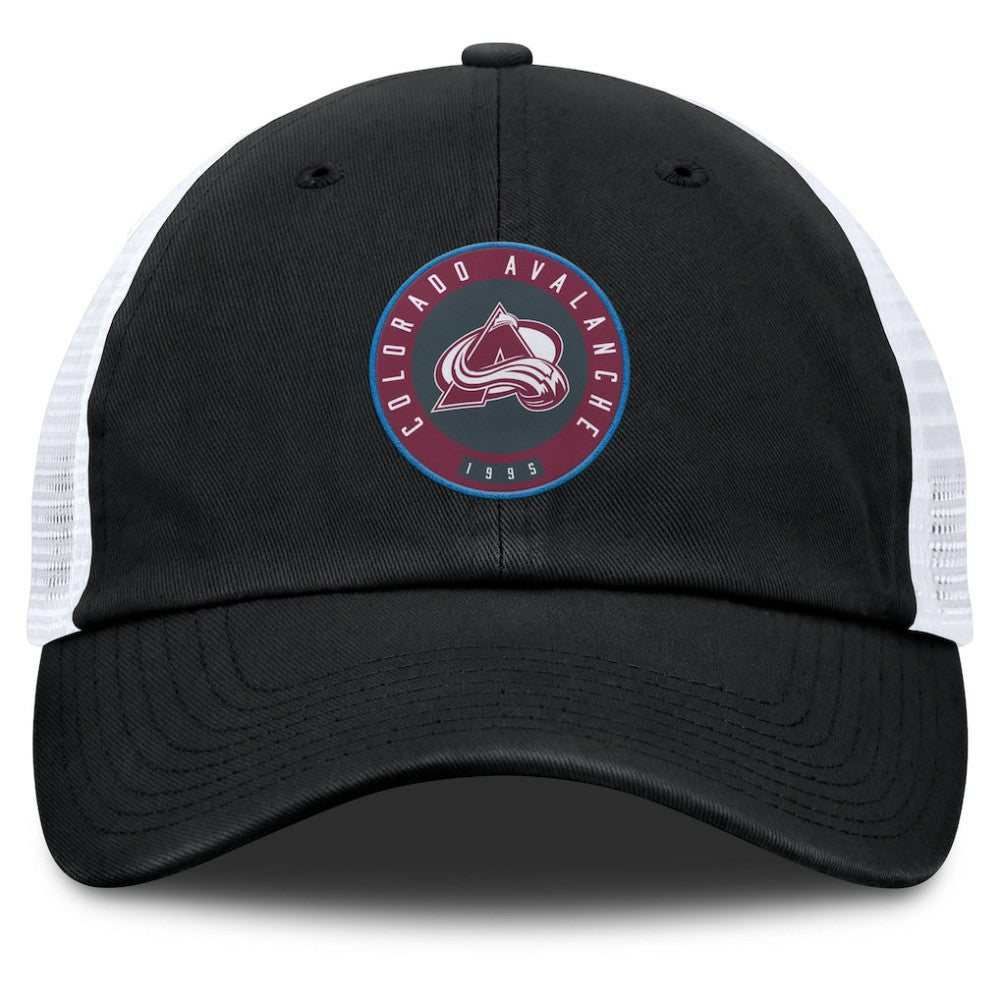 Colorado Avalanche Fanatics Averie Trucker Adjustable Hat - Black/White | US 201193372