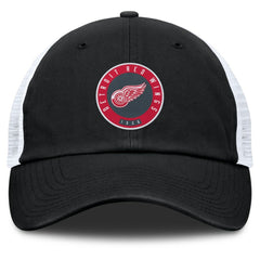 Detroit Red Wings Fanatics Averie Trucker Adjustable Hat - Black/Gray | US 201193375