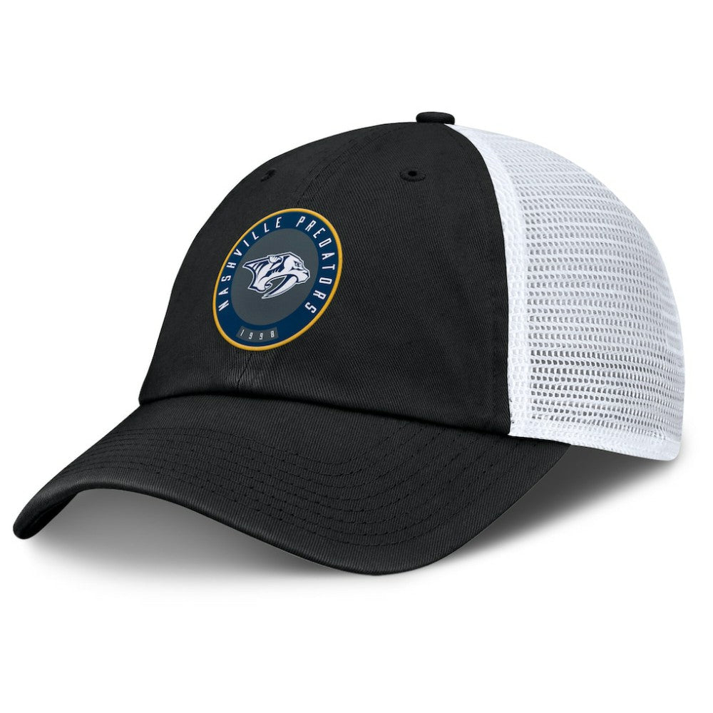 Nashville Predators Fanatics Averie Trucker Adjustable Hat - Black/White | US 201193381