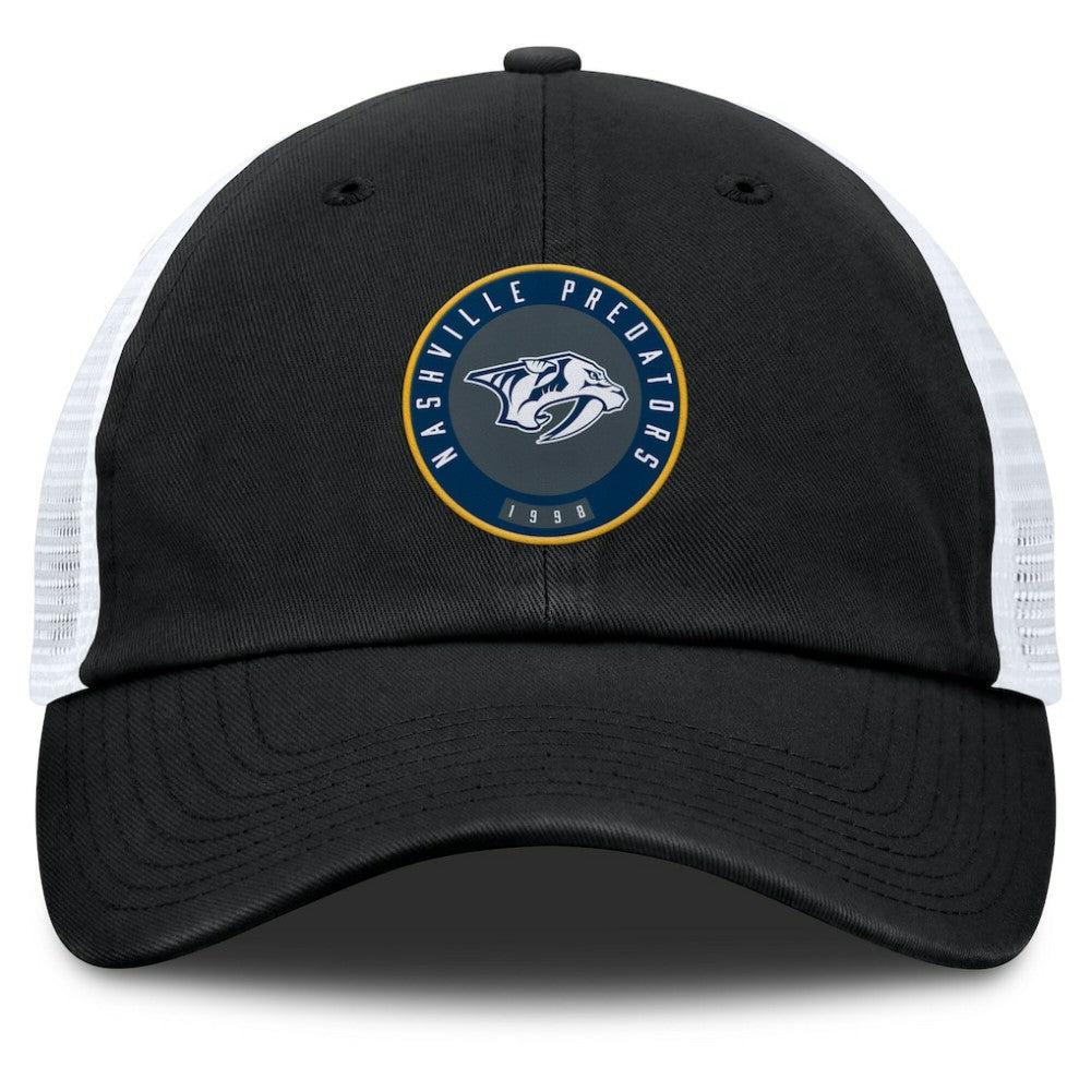 Nashville Predators Fanatics Averie Trucker Adjustable Hat - Black/White | US 201193381