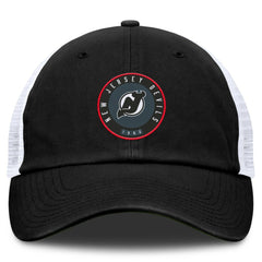 New Jersey Devils Fanatics Averie Trucker Adjustable Hat - Black/White | US 201193382