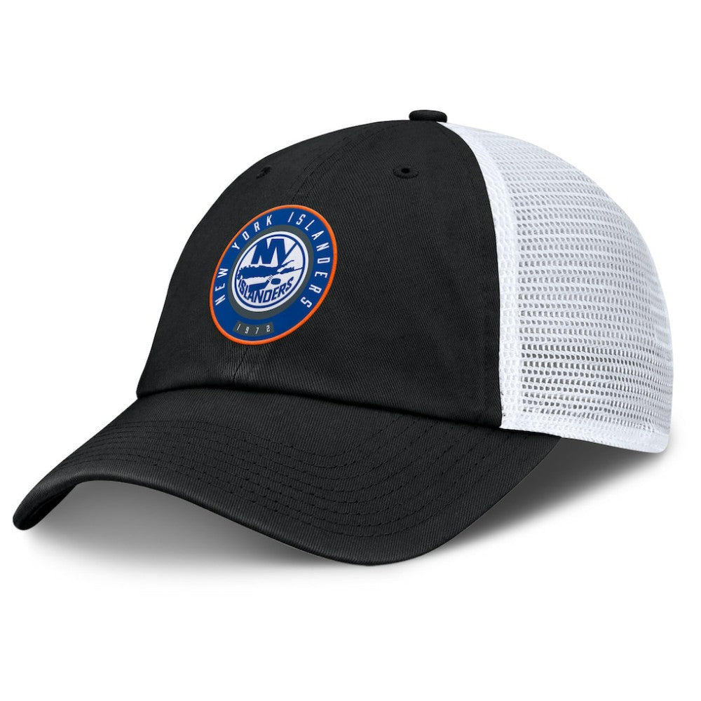 New York Islanders Fanatics Averie Trucker Adjustable Hat - Black/Gray | US 201193383
