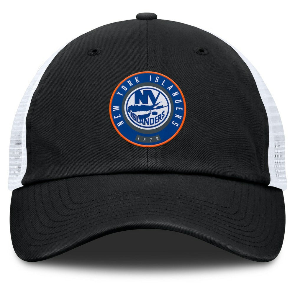 New York Islanders Fanatics Averie Trucker Adjustable Hat - Black/Gray | US 201193383