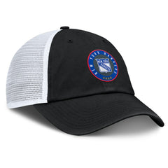 New York Rangers Fanatics Averie Trucker Adjustable Hat - Black/Gray | US 201193384