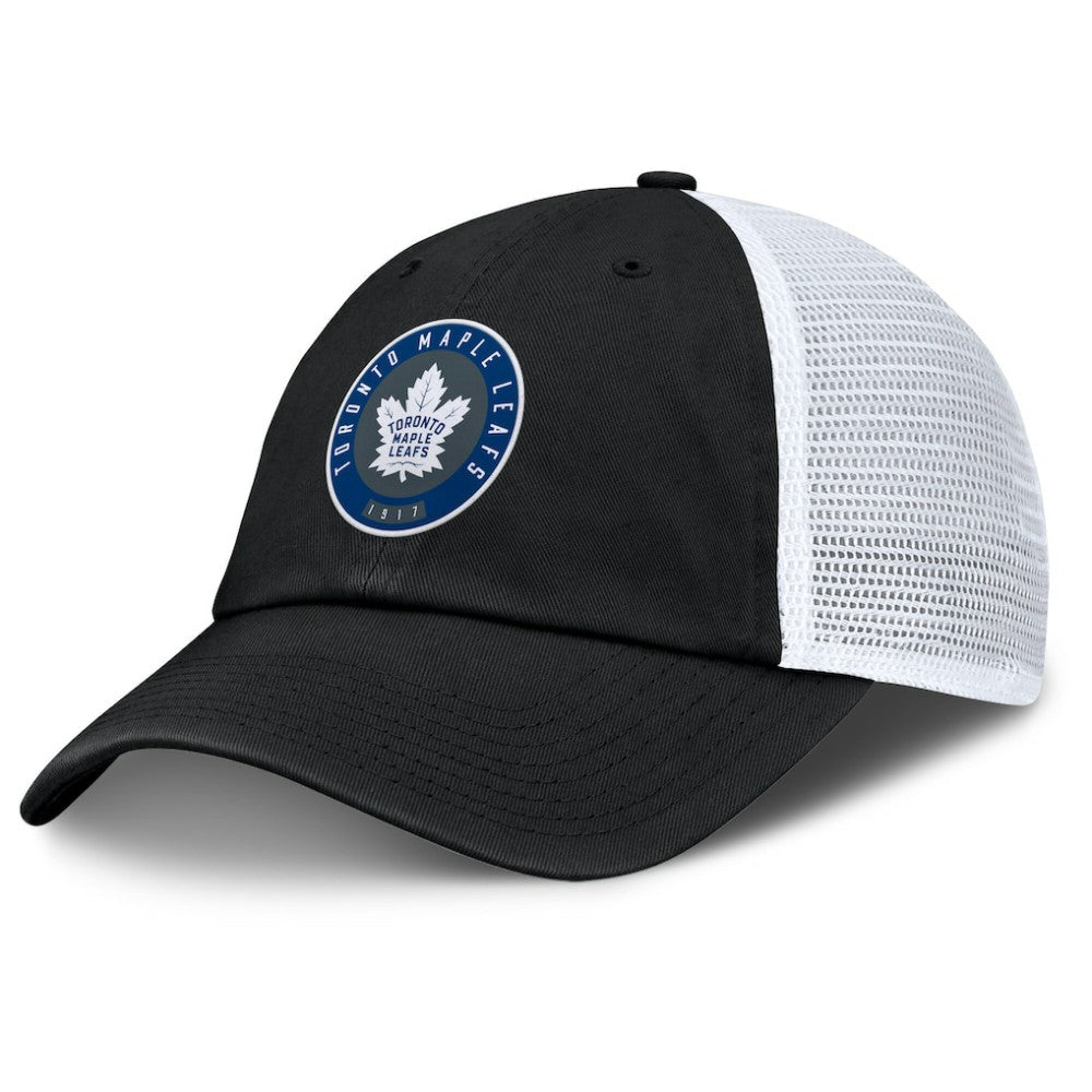 Toronto Maple Leafs Fanatics Averie Trucker Adjustable Hat - Black/Gray | US 201193388
