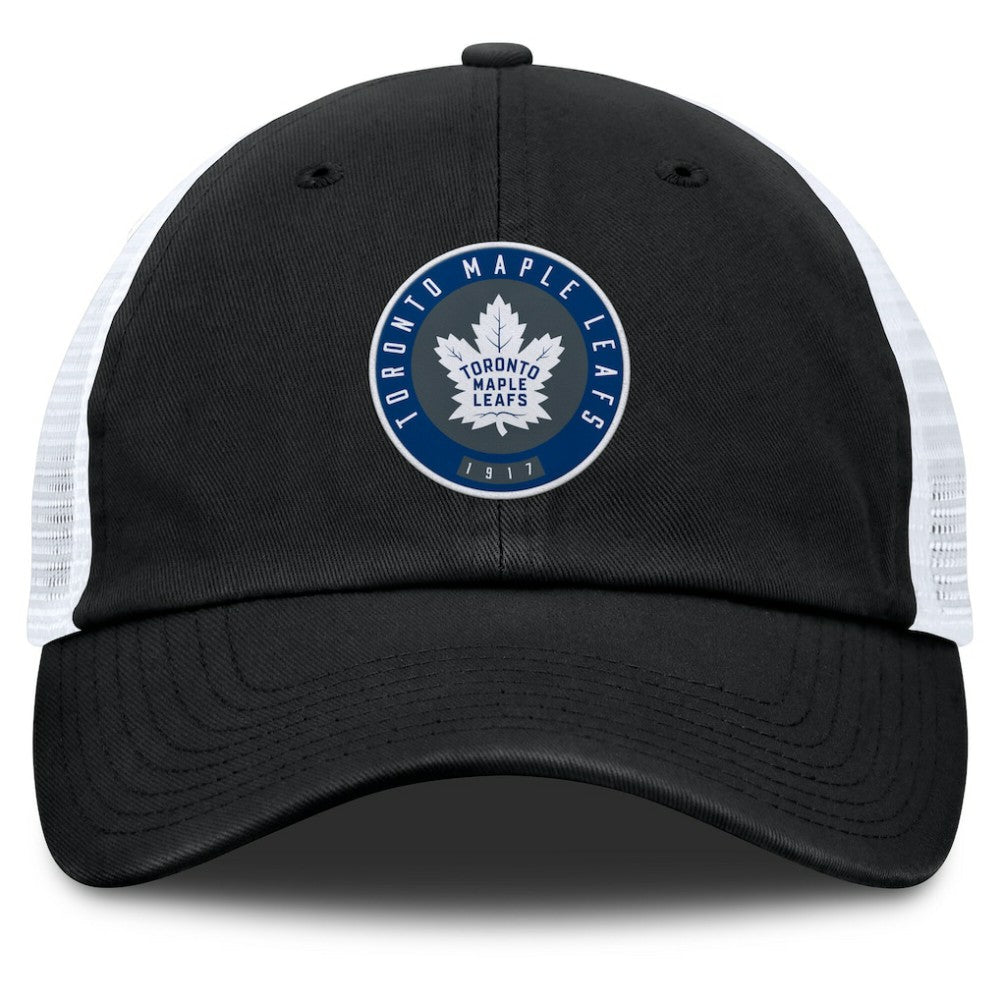 Toronto Maple Leafs Fanatics Averie Trucker Adjustable Hat - Black/Gray | US 201193388