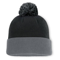 Seattle Kraken Fanatics Aspyn Cuffed Knit Hat with Pom - Black | US 201193406