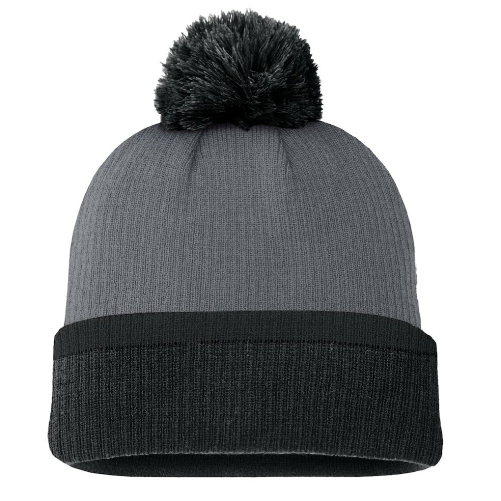 Pittsburgh Penguins Fanatics Women's Cuffed Knit Hat with Pom - Charcoal | US 201193429