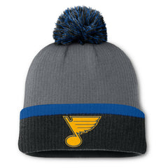 St. Louis Blues Fanatics Women's Cuffed Knit Hat with Pom - Charcoal | US 201193434