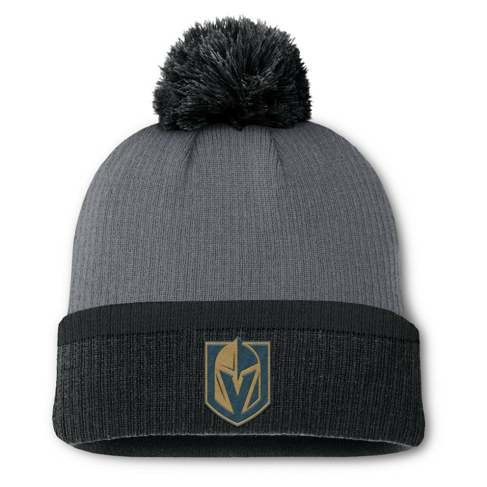 Vegas Golden Knights Fanatics Women's Cuffed Knit Hat with Pom - Charcoal | US 201193436