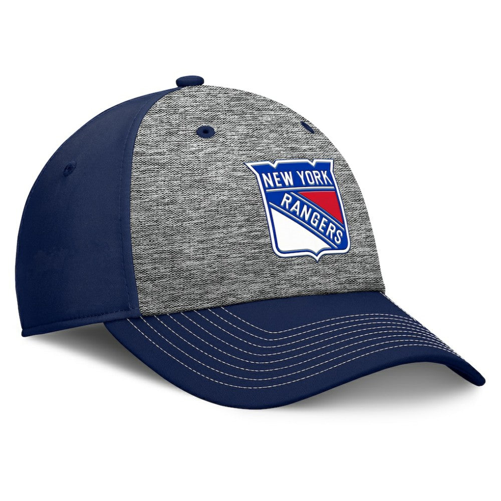 New York Rangers Fanatics Fundamental Top Shelf 2-Tone Flex Hat - Gray/Navy | US 201193457