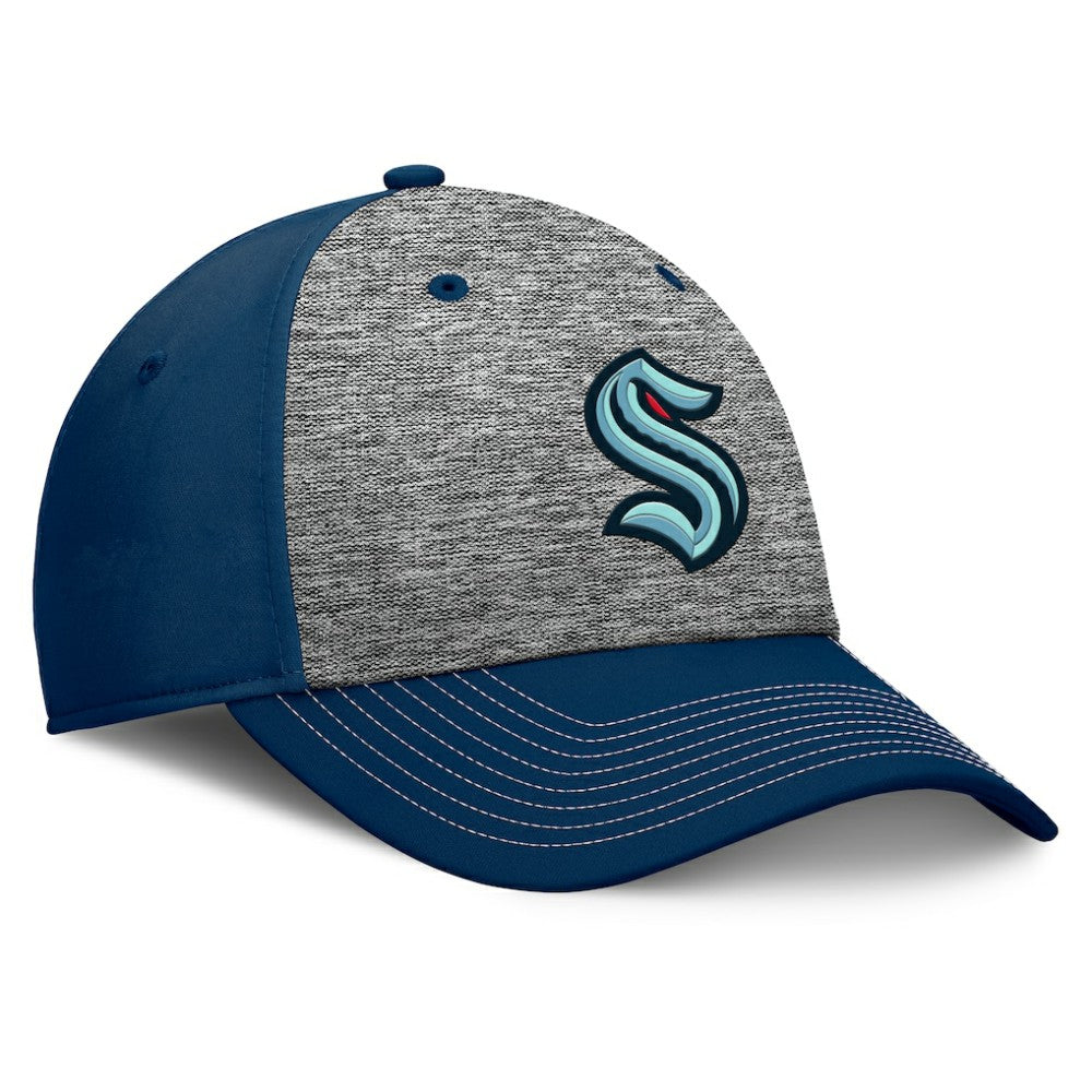 Seattle Kraken Fanatics Fundamental Top Shelf 2-Tone Flex Hat - Gray/Navy | US 201193461