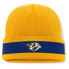 Nashville Predators Fanatics Blueliner Cuffed Knit Hat - Gold | US 201193493