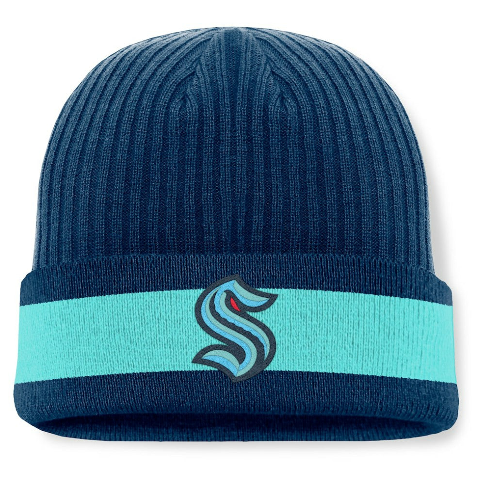 Seattle Kraken Fanatics Blueliner Cuffed Knit Hat - Deep Sea Blue | US 201193509