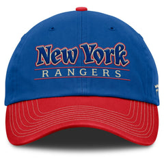 New York Rangers Fanatics Heritage Home Ice Two-Tone Adjustable Hat - Blue/Red | US 201193518