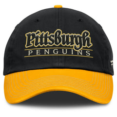 Pittsburgh Penguins Fanatics Heritage Home Ice Two-Tone Adjustable Hat - Black/Gold | US 201193520