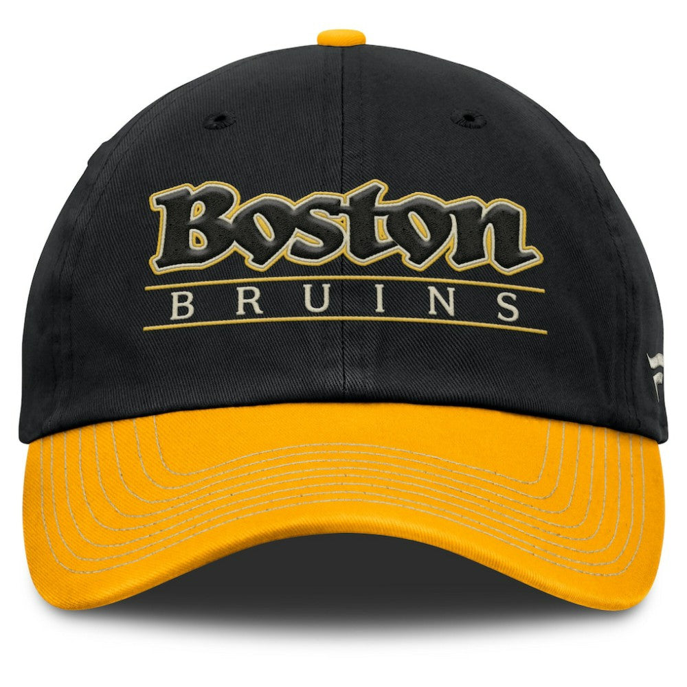 Boston Bruins Fanatics Heritage Home Ice Two-Tone Adjustable Hat - Black/Gold | US 201193522