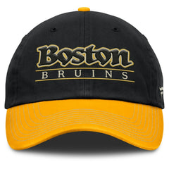 Boston Bruins Fanatics Heritage Home Ice Two-Tone Adjustable Hat - Black/Gold | US 201193522