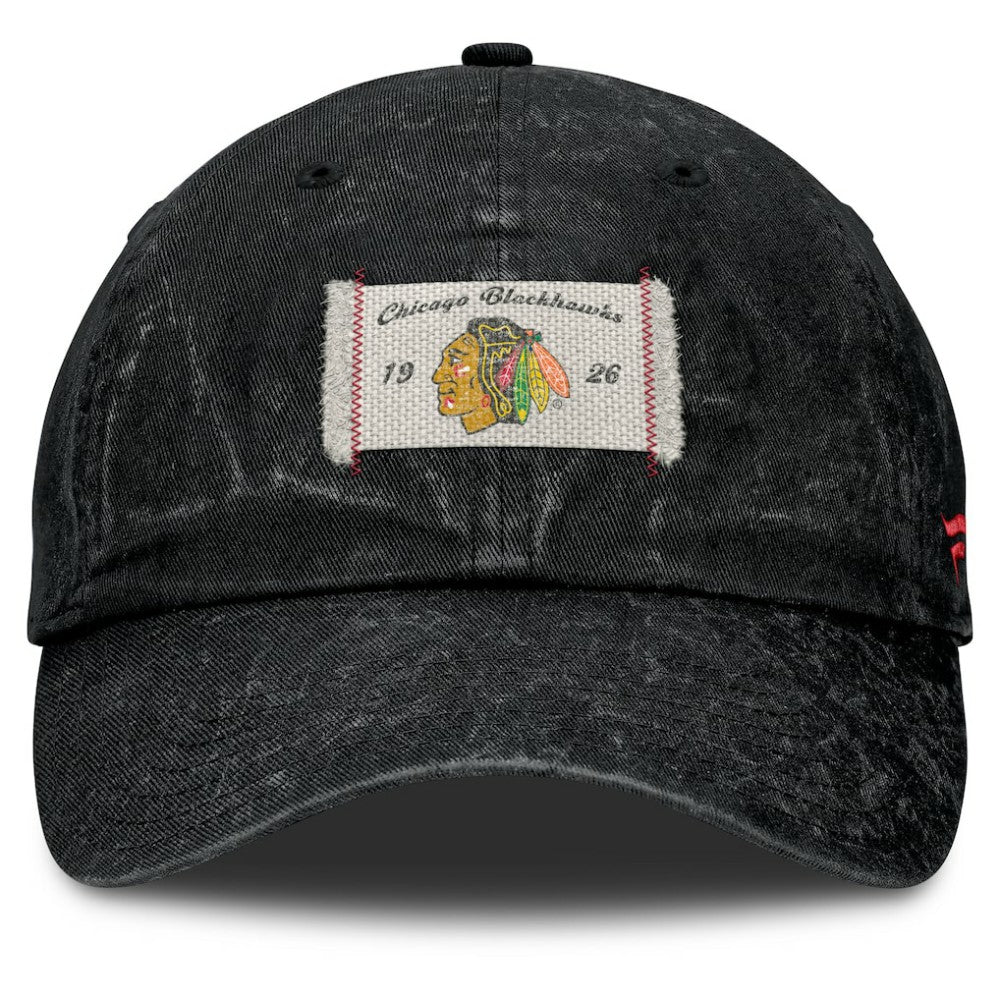 Chicago Blackhawks Fanatics Women's Heritage Away Game Adjustable Hat - Black | US 201193525