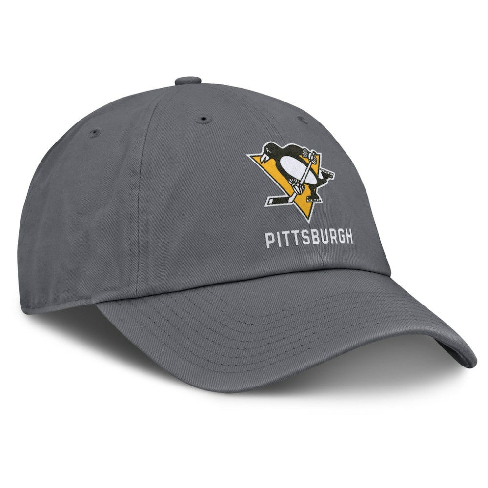 Pittsburgh Penguins Fanatics Washed Adjustable Hat - Charcoal | US 201193607