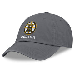 Boston Bruins Fanatics Washed Adjustable Hat - Charcoal | US 201193617